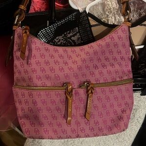 Dooney & Bourke Pink Monogram Shoulder Bag